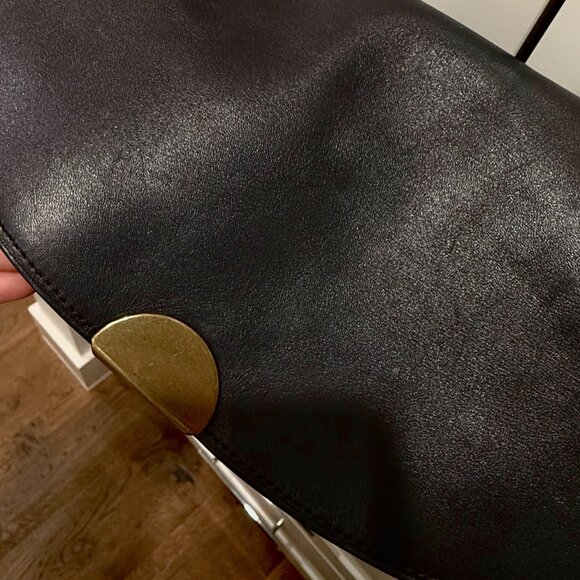 Coach Dreamer Mixed Leather & Suede Shoulder Bag — Black - Picture 4 of 7